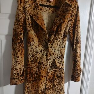 Bandolino Leopard Print Trench Coat